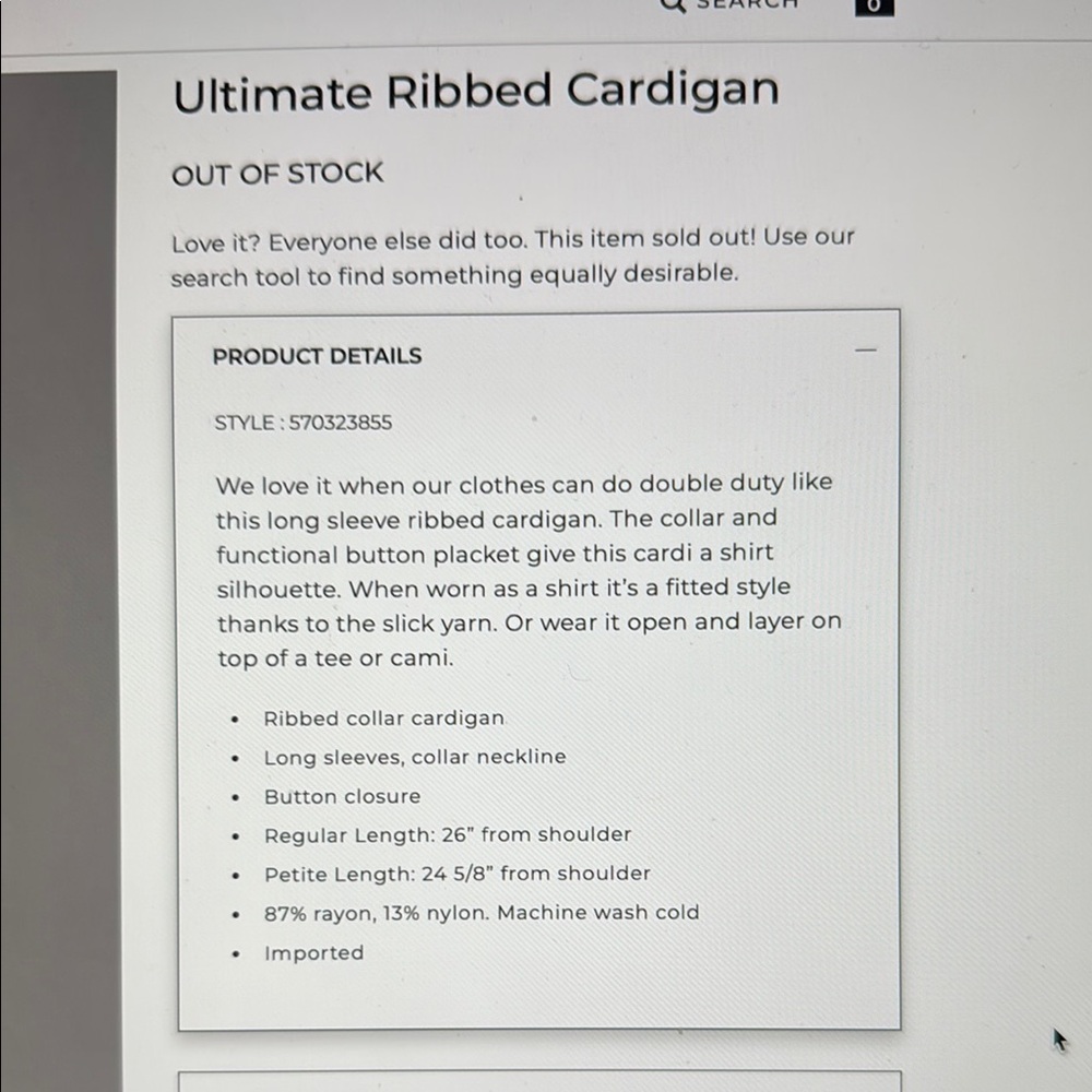 WHBM Ultimate Ribbed Cardigan - Picture 4 of 7